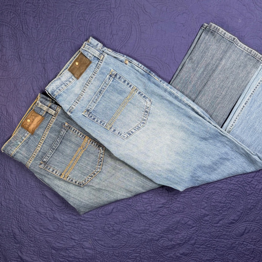 Cody James Mens Light Wash Denim Jeans Bundle 2 Pairs 36x30 Blue Western Pants